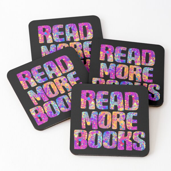 Item preview, READ MORE BOOKS (bright carnival paint splatter colors) designed and sold by Ofeefee.