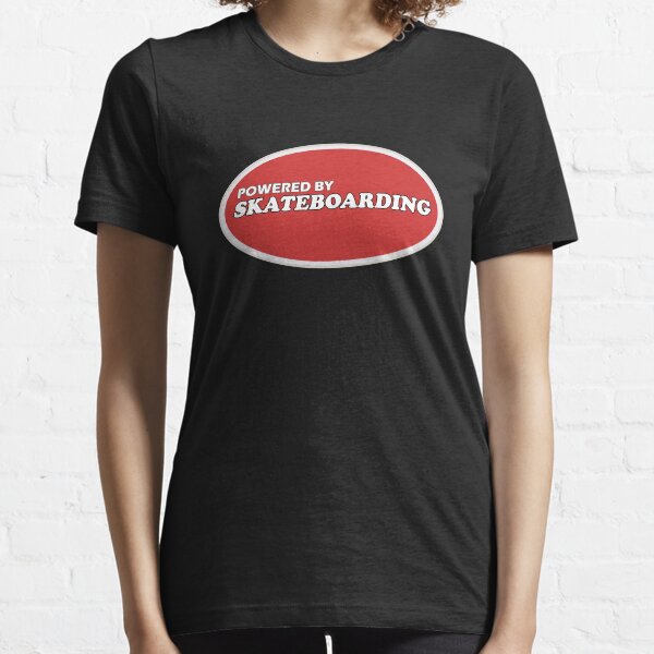 Powered By Skateboarding Cool Skater T-Shirt For Skateboarders Essential T-Shirt