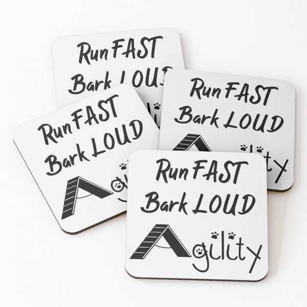 Item preview, Run FAST Bark LOUD Agility Black designed and sold by Jessica Schwing.
