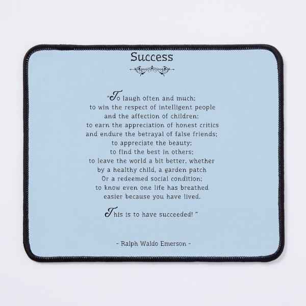 Item preview, Success poem by Ralph Waldo Emerson designed and sold by LaziniArts.