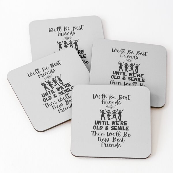 Item preview, We'll Be Best Friends Until We're Old & Senile, Then We'll Be New Best Friends - Four Friends Dancing with Disco Ball - by Boo-da-chay designed and sold by Boo-da-chay.