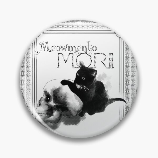 Item preview, Meowmento Mori bookplate ex libris skull kitten designed and sold by sandpaperdaisy.