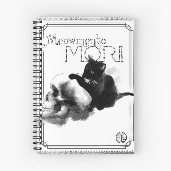 Item preview, Meowmento Mori bookplate ex libris skull kitten designed and sold by sandpaperdaisy.