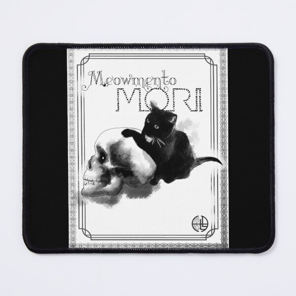 Item preview, Meowmento Mori bookplate ex libris skull kitten designed and sold by sandpaperdaisy.