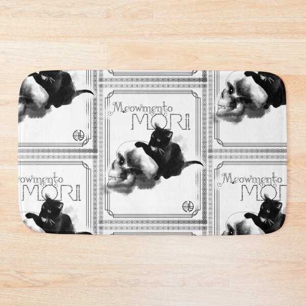 Item preview, Meowmento Mori bookplate ex libris skull kitten designed and sold by sandpaperdaisy.