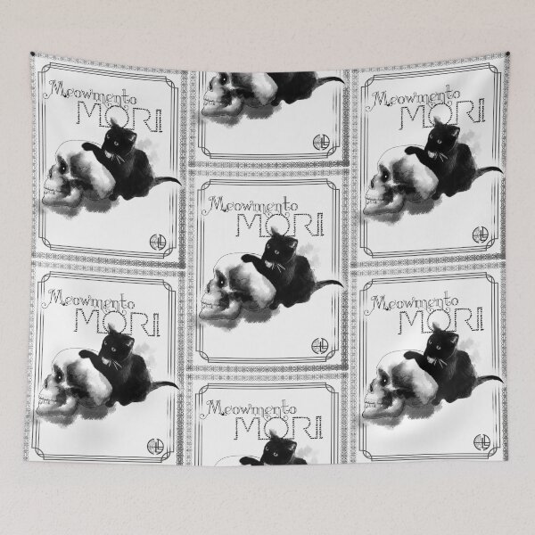 Item preview, Meowmento Mori bookplate ex libris skull kitten designed and sold by sandpaperdaisy.