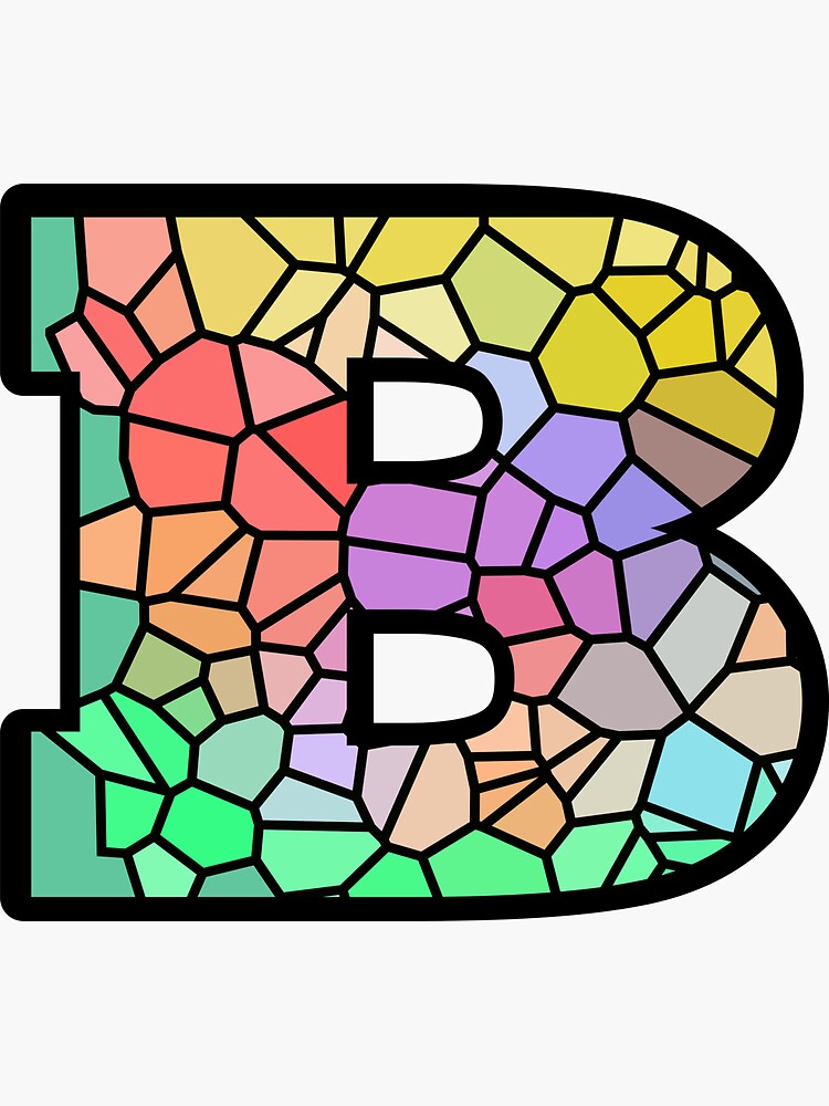 "Letter B Stained Glass" Sticker For Sale By InspireMeBold | Redbubble