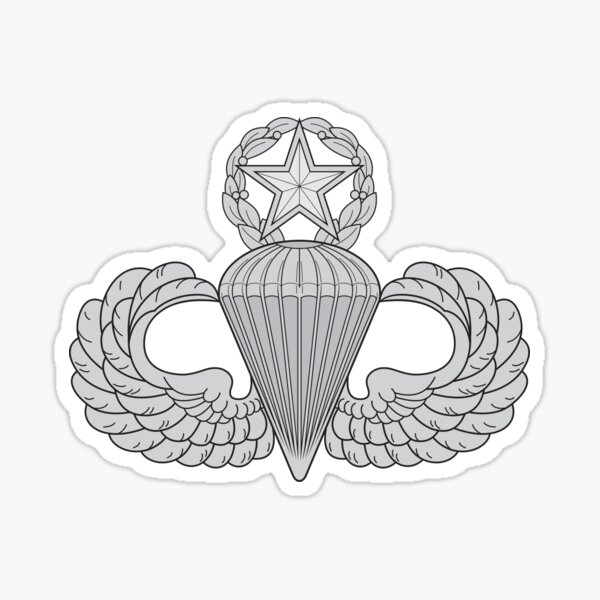 ARMY & USAF SENIOR JUMP WINGS MILITARY STICKER 