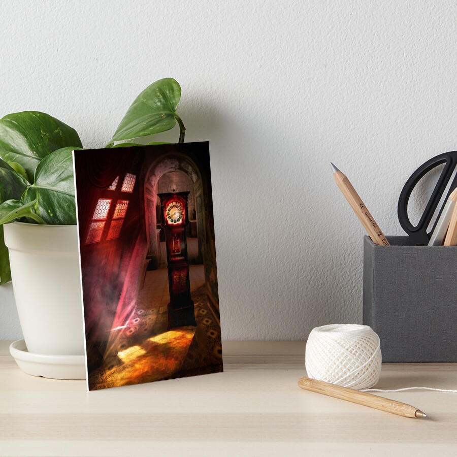 "The Ebony Clock Masque of the Red Death" Art Board Print by sandpaperdaisy Redbubble