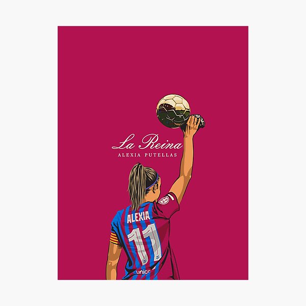 Item preview, Alexia Putellas La Reina illustration designed and sold by farqaleitart.