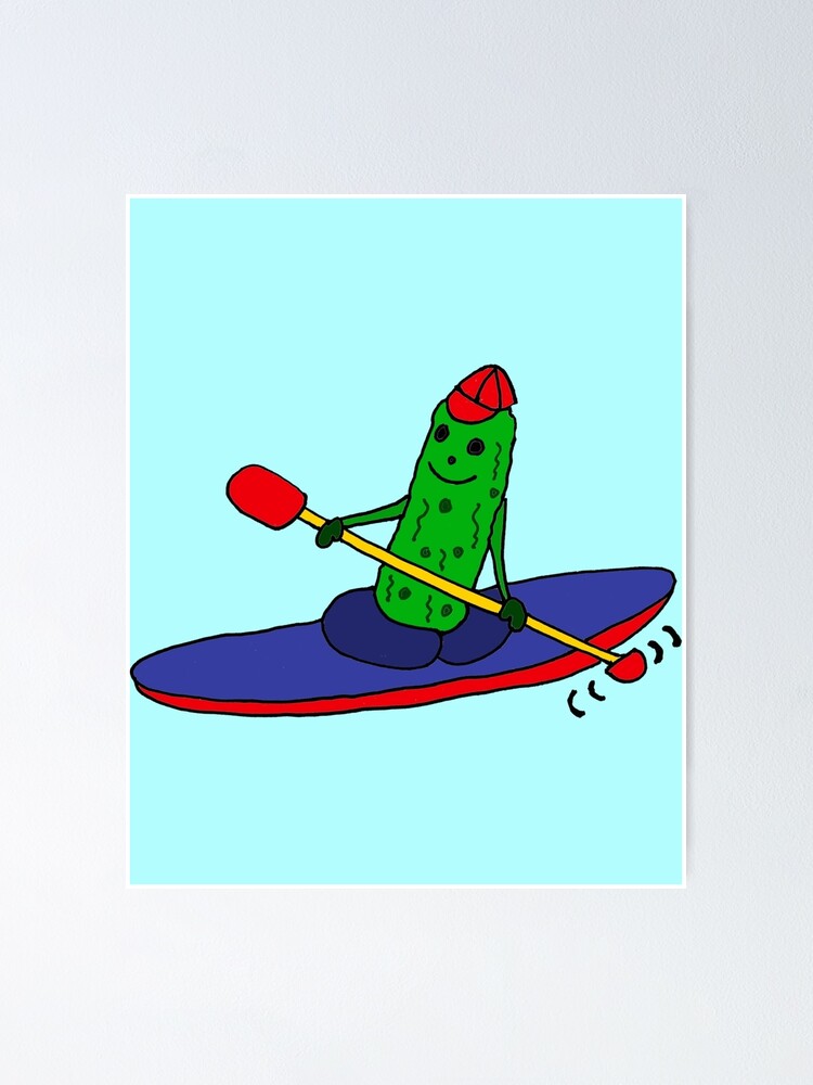 Poster « Cool dessin animé drôle de cornichon kayak », par komardafido