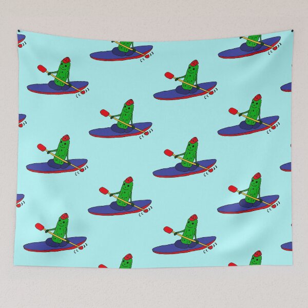 Item preview, Cool Funny Kayaking Pickle Cartoon designed and sold by komardafido.