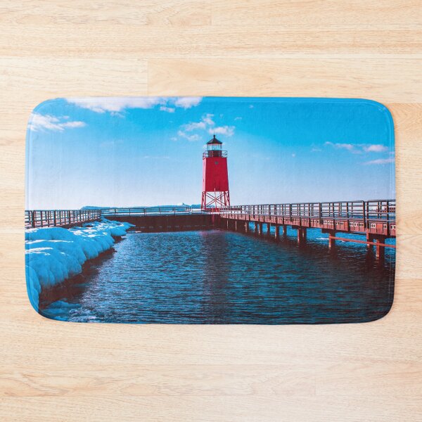 Item preview, Winter day at the Charlevoix Michigan Lighthouse designed and sold by Michael Deemer.