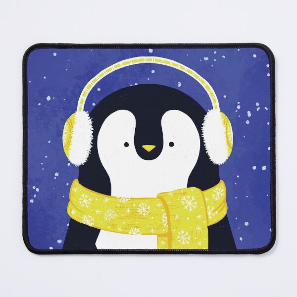 Item preview, Kawaii Christmas Penguin In Fancy Winter Outfit designed and sold by ShyOwlet.