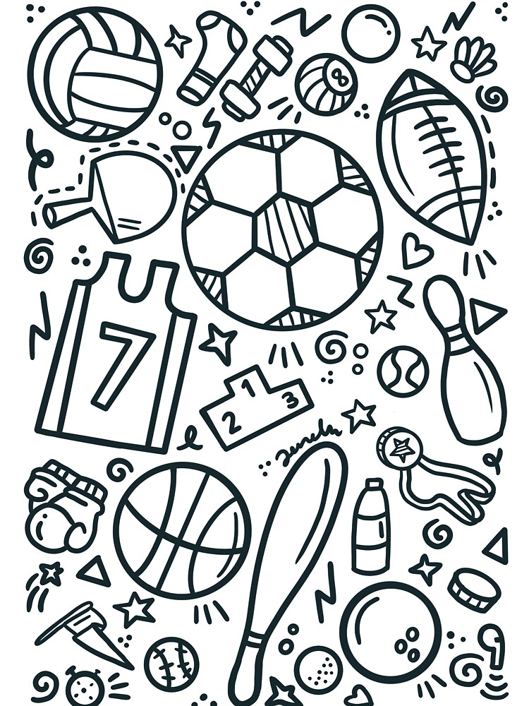 Basketball doodles Kids T-Shirt for Sale by RaquelDeneth