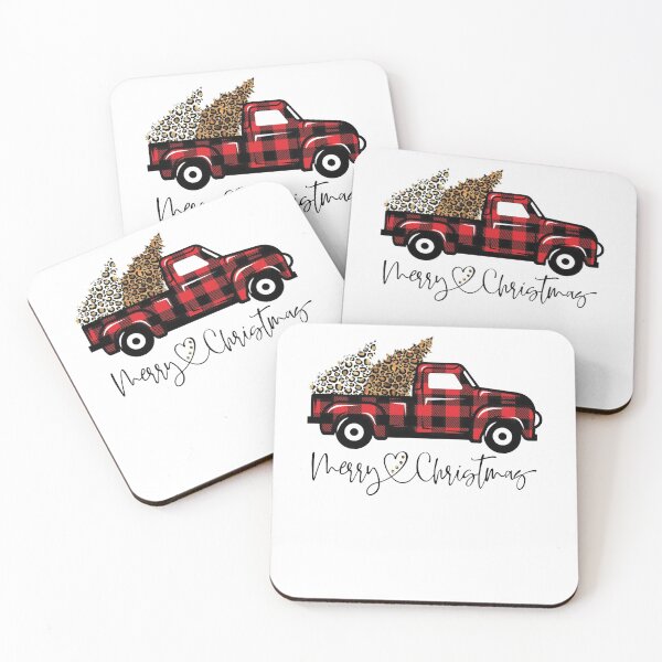 Item preview, Vintage Merry Christmas Buffalo Truck Tree designed and sold by Dadjokes Co.