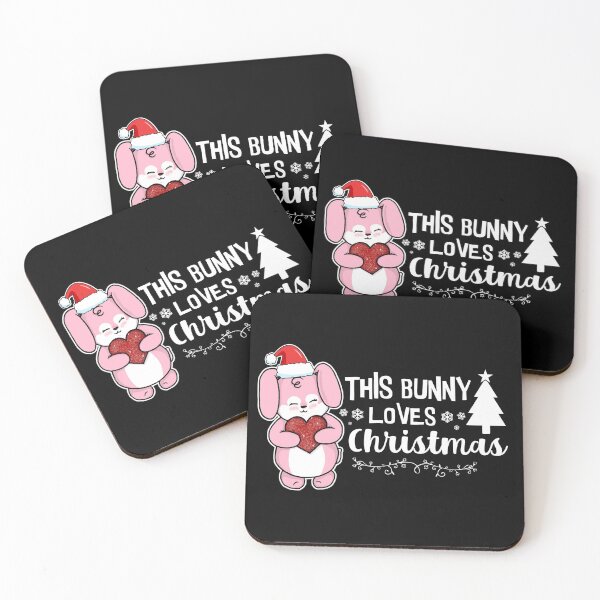 Item preview, This Bunny Loves Christmas | Punny Bunny | Christmas (Pink x Black) designed and sold by the-krisney-way.