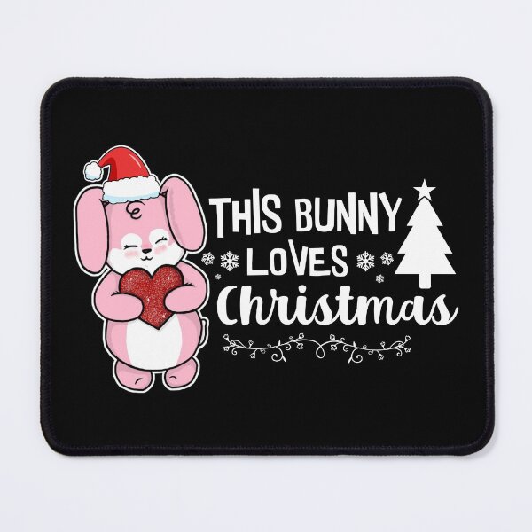 Item preview, This Bunny Loves Christmas | Punny Bunny | Christmas (Pink x Black) designed and sold by the-krisney-way.