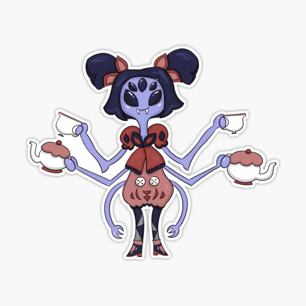 Undertale Muffet Sticker - Sticker Mania