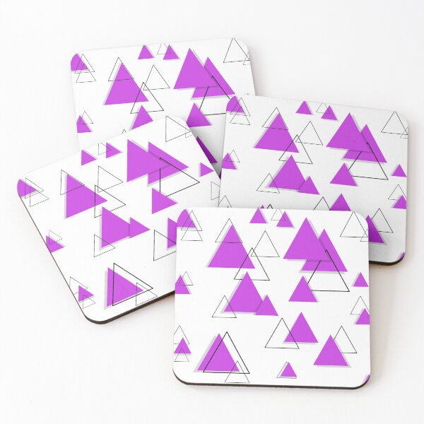 Item preview, Geometric Triangle Purple and Black Art designed and sold by Tshirtstory.