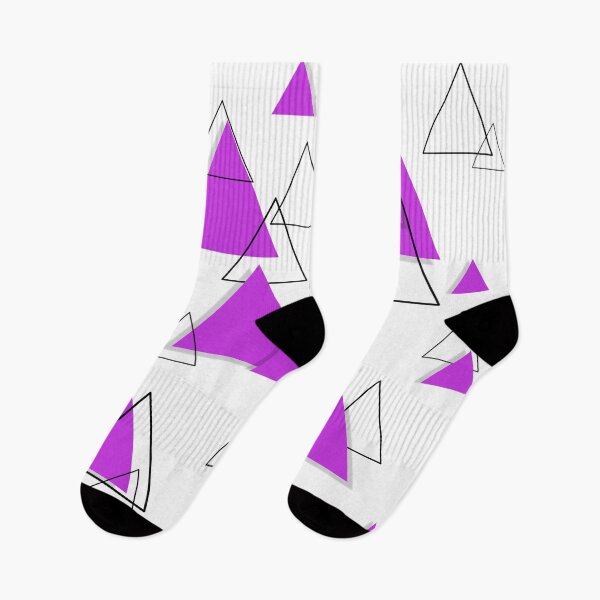 Item preview, Geometric Triangle Purple and Black Art designed and sold by Tshirtstory.