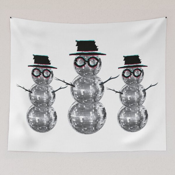 Item preview, Disco Ball Snowman 1990'S Aesthetic New Year's Eve Ball Drop Holiday Christmas designed and sold by H3designs.