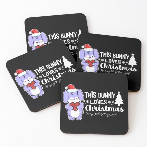 Item preview, This Bunny Loves Christmas | Punny Bunny | Christmas (Blue x Black) designed and sold by the-krisney-way.