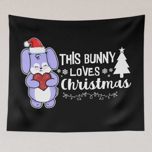 Item preview, This Bunny Loves Christmas | Punny Bunny | Christmas (Blue x Black) designed and sold by the-krisney-way.