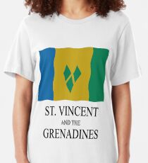 St Vincent and the Grenadines flag Slim Fit T-Shirt