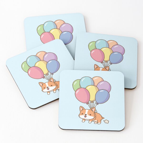 Item preview, Cute Corgi Poot and Rainbow Balloons Funny designed and sold by rustydoodle.