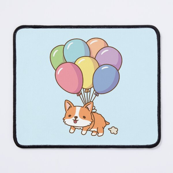 Item preview, Cute Corgi Poot and Rainbow Balloons Funny designed and sold by rustydoodle.