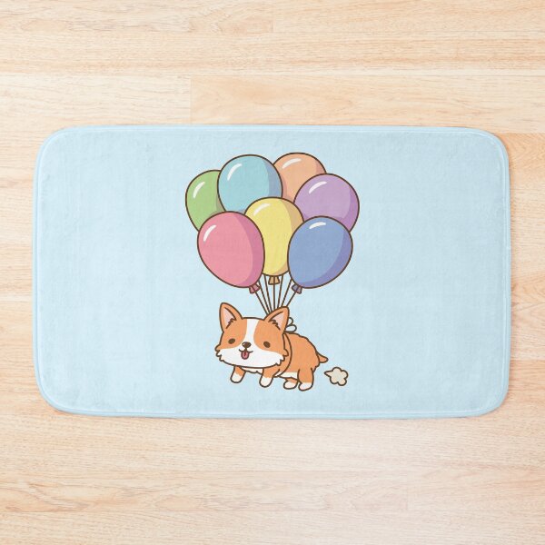 Item preview, Cute Corgi Poot and Rainbow Balloons Funny designed and sold by rustydoodle.