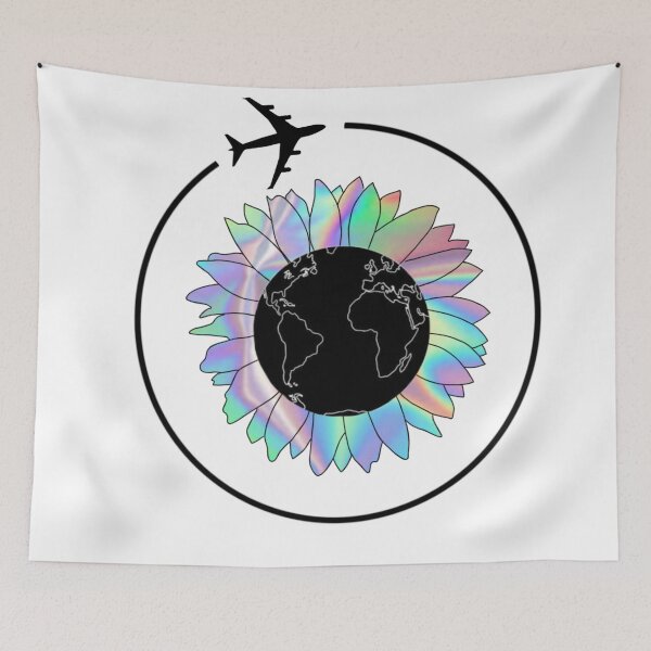 Item preview, Travel the world aesthetic holographic daisy designed and sold by jchun.