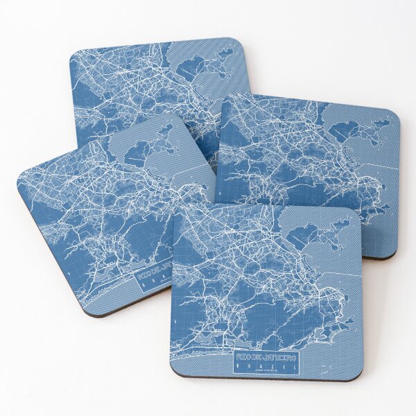 Item preview, Rio de Janeiro City Map of Brazil - Blueprint designed and sold by deMAP.