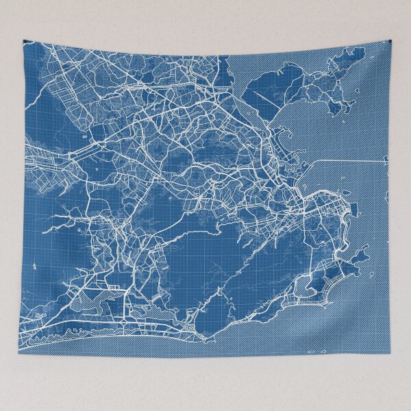 Item preview, Rio de Janeiro City Map of Brazil - Blueprint designed and sold by deMAP.