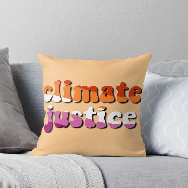 Aperçu de l'œuvre Justice Climatique Rétro Orange Blanc Rose Plaidoyer Environnemental créée et vendue par cashewdays.