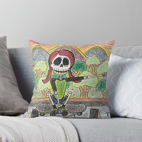 Artikelvorschau, Lively Bones Skater Girl entworfen und verkauft von LuvbuzzArt.