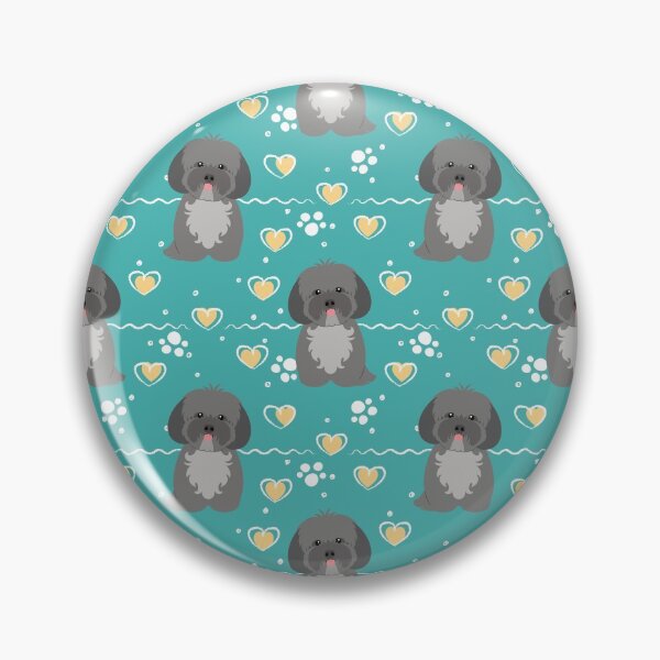 Item preview, Love Grey Gray Lhasa Apso Shih Tzu Dog designed and sold by Lulupainting.