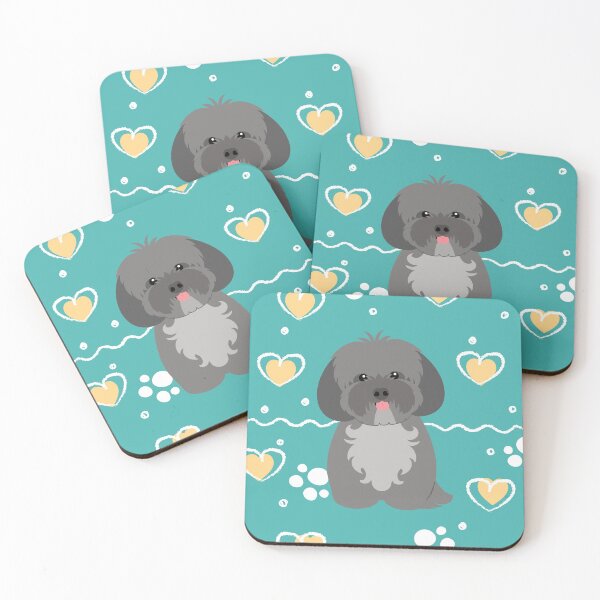 Item preview, Love Grey Gray Lhasa Apso Shih Tzu Dog designed and sold by Lulupainting.