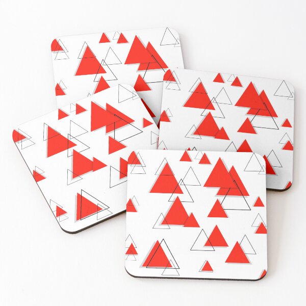 Item preview, Geometric Red and Black Triangle Art  designed and sold by Tshirtstory.