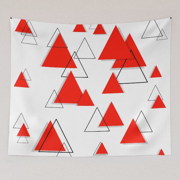 Item preview, Geometric Red and Black Triangle Art  designed and sold by Tshirtstory.