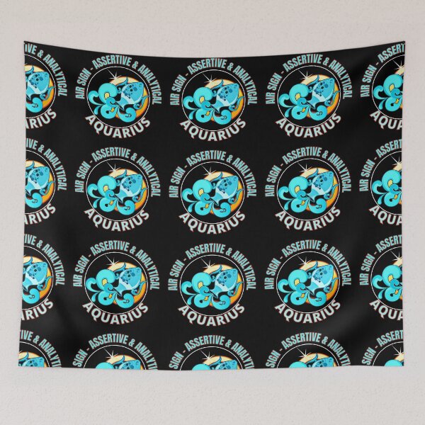 Item preview, Aquarius Air Sign Assertive and Analytical Zodiac designed and sold by RGRamsey.