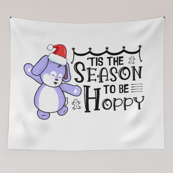 Item preview, 'Tis The Season To Be Hoppy | Punny Bunny | Christmas (Blue x White) designed and sold by the-krisney-way.