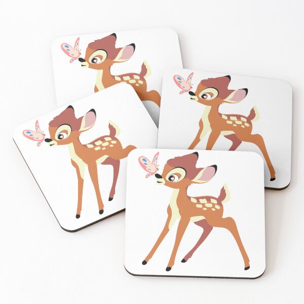 Item preview, Cute baby deer with butterfly, little deer, fawn cartoon, forest animals  designed and sold by Prime_Store.