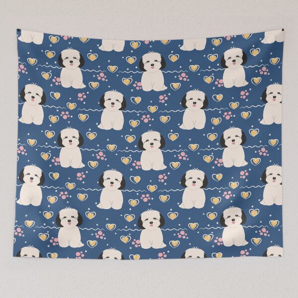 Item preview, Love Black and White Lhasa Apso Shih Tzu Dog designed and sold by Lulupainting.