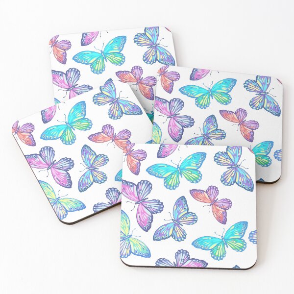 Item preview, Seamless of colorful butterflies on white background designed and sold by VannaShanha.