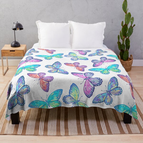 Item preview, Seamless of colorful butterflies on white background designed and sold by VannaShanha.
