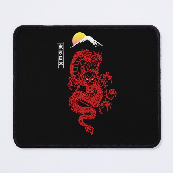 Item preview, Vintage Retro Synthwave Mount Fuji Dragon designed and sold by EightWinds.
