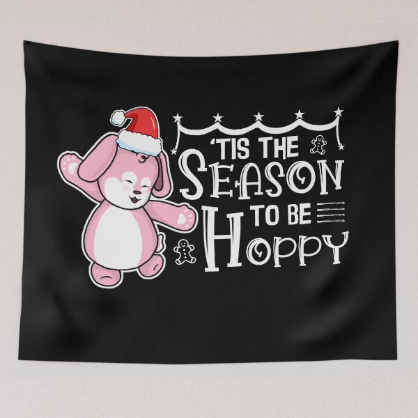 Item preview, 'Tis The Season To Be Hoppy | Punny Bunny | Christmas (Pink x Black) designed and sold by the-krisney-way.