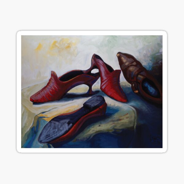 Antique Red Shoes Sticker